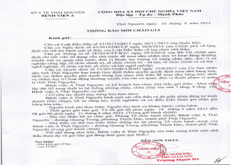 Thông báo mời chào giá: Mua sắm lắp đặt bổ sung thiết bị hệ thống phòng cháy, chữa cháy toàn nhà 7 tầng, 9 tầng cho game bắn cá
