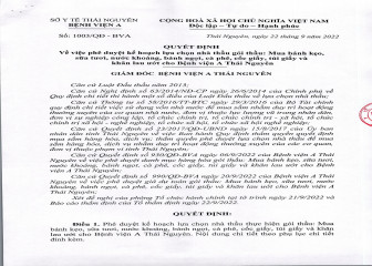 Thông báo mời chào giá mua đồ ăn nhẹ, cốc, khăn giấy